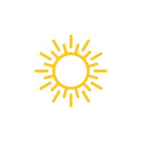 Sun sign symbol icon vector illustration. Sun vector border icon use for admin panels, website, interfaces, mobile apps